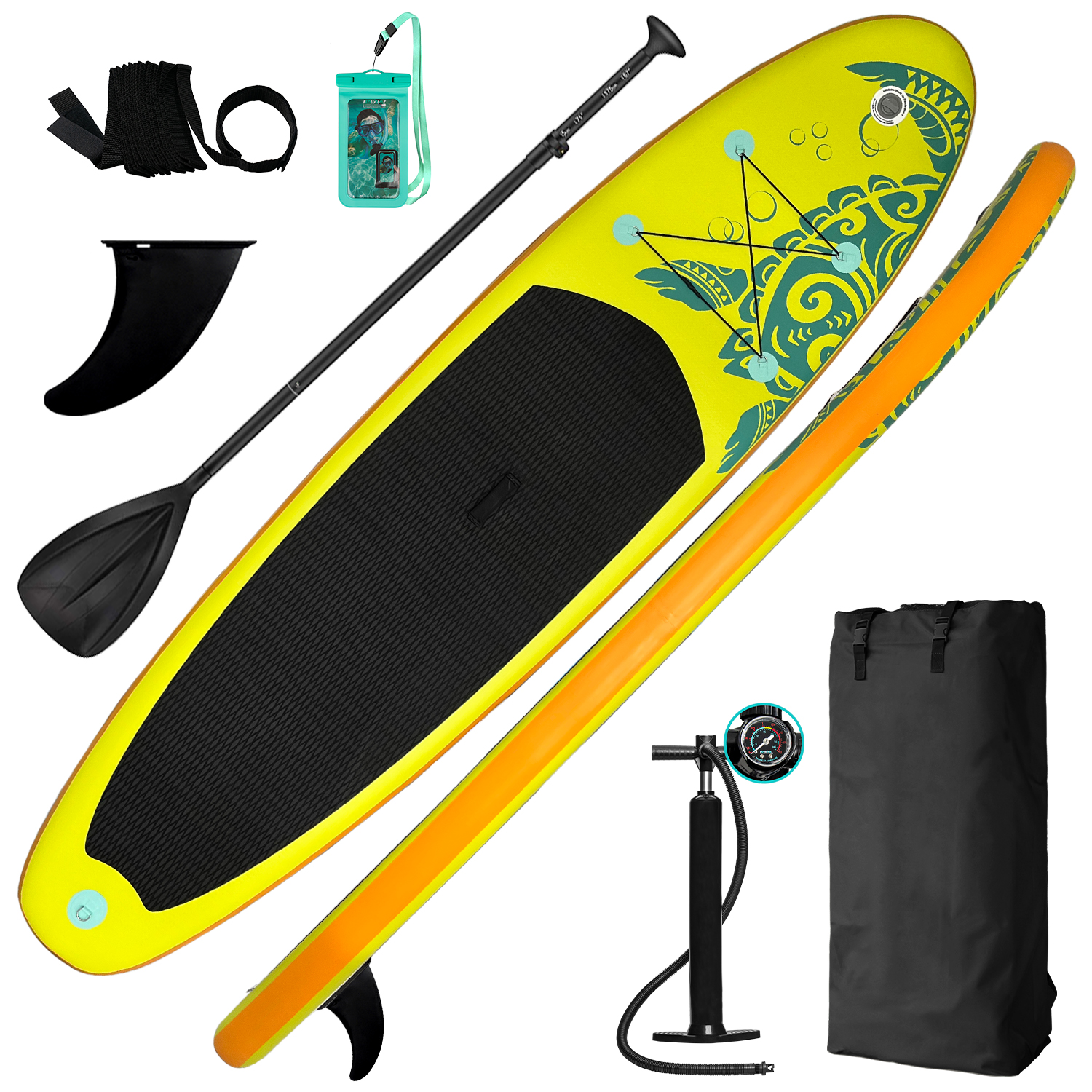 FunWater nafukovací paddleboard Yellow Turtle